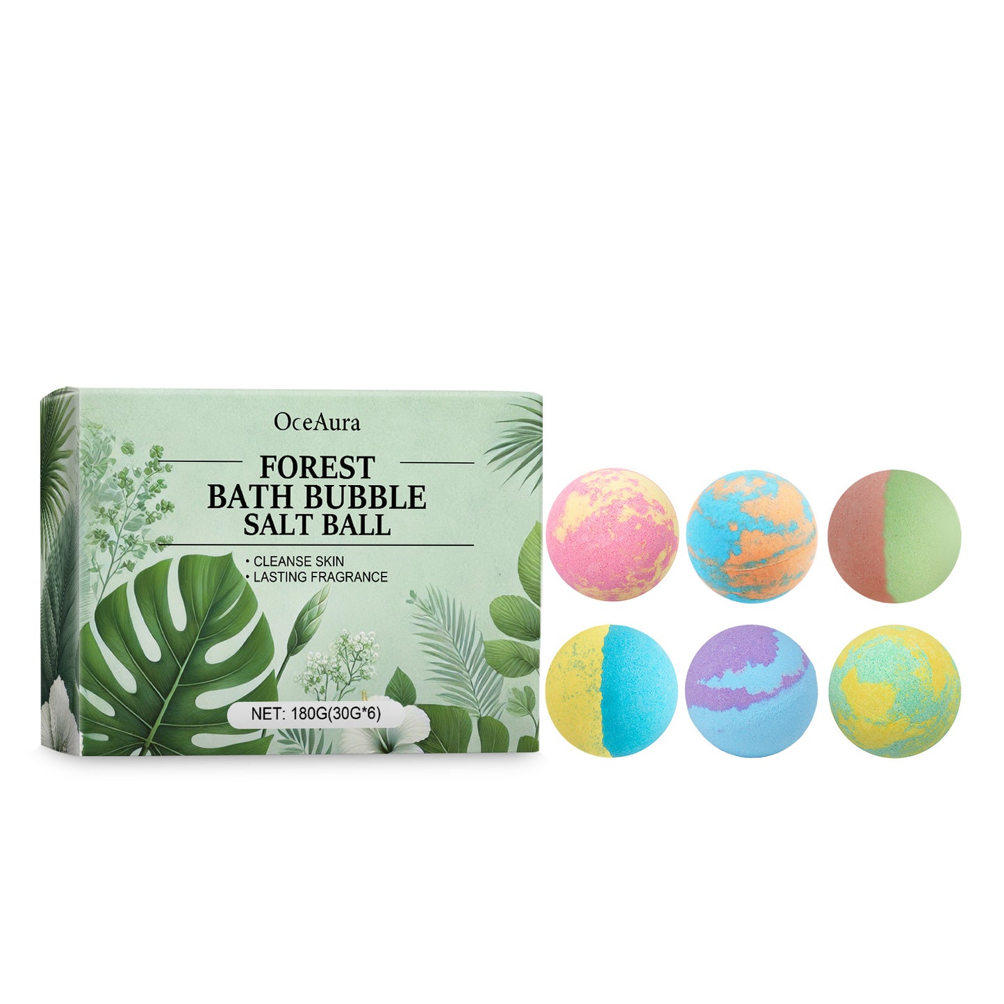 USA ONLY: OceAura Fragrant Shower Ball, Plant-Scented Shower Ball Cleans And Moisturizes The Body With A Colorful And Fragrant Shower Ball