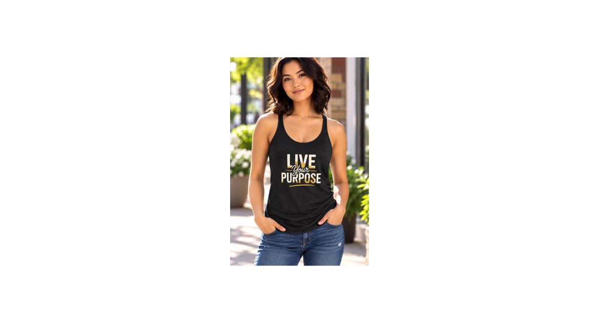 Live Your Purpose Women’s Racerback Tank Top | RiseFits