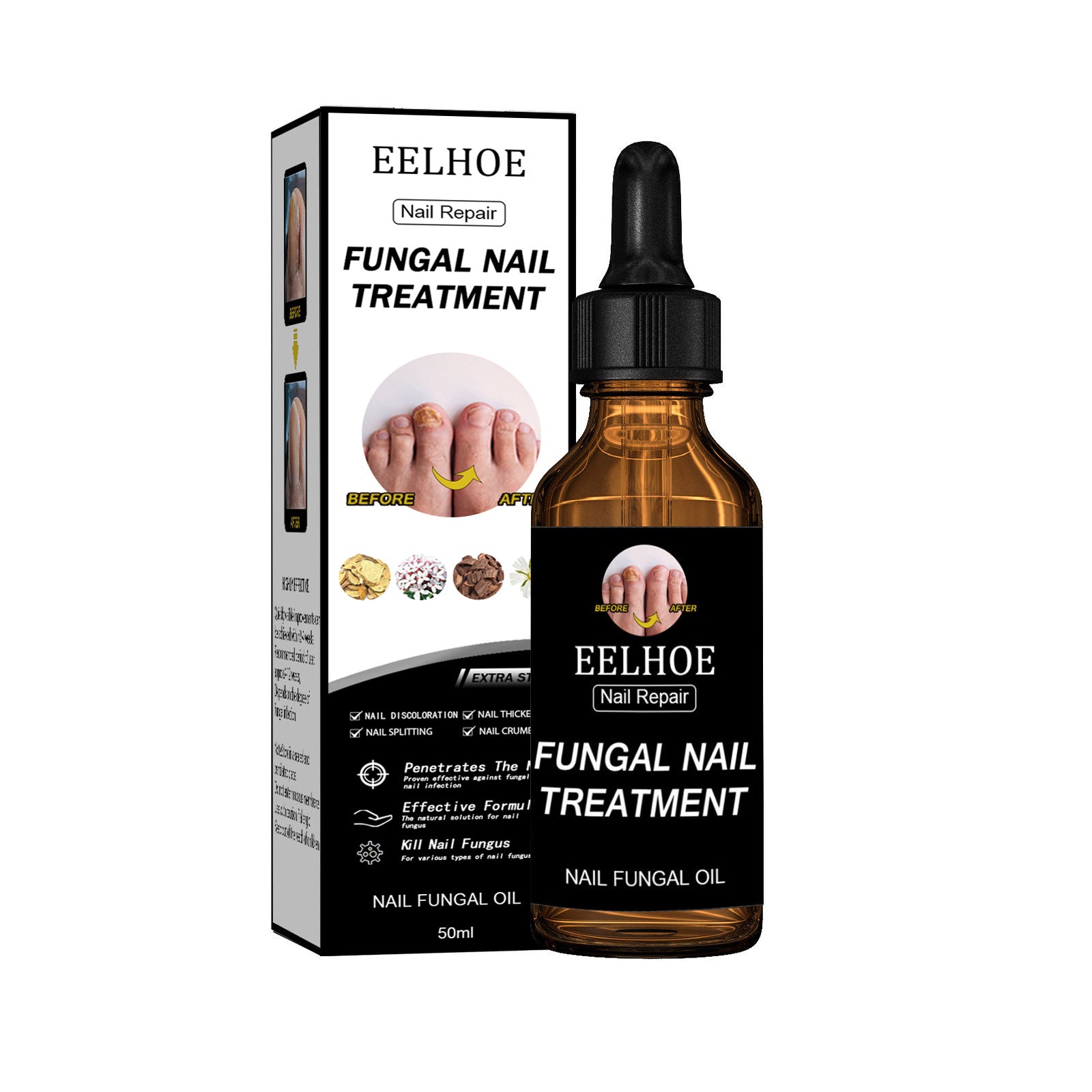 USA ONLY: EELHOE Nail Repair Solution, Thickening And Brightening Nails Removing Gray Nail Repair Nourishing Nail Care Solution