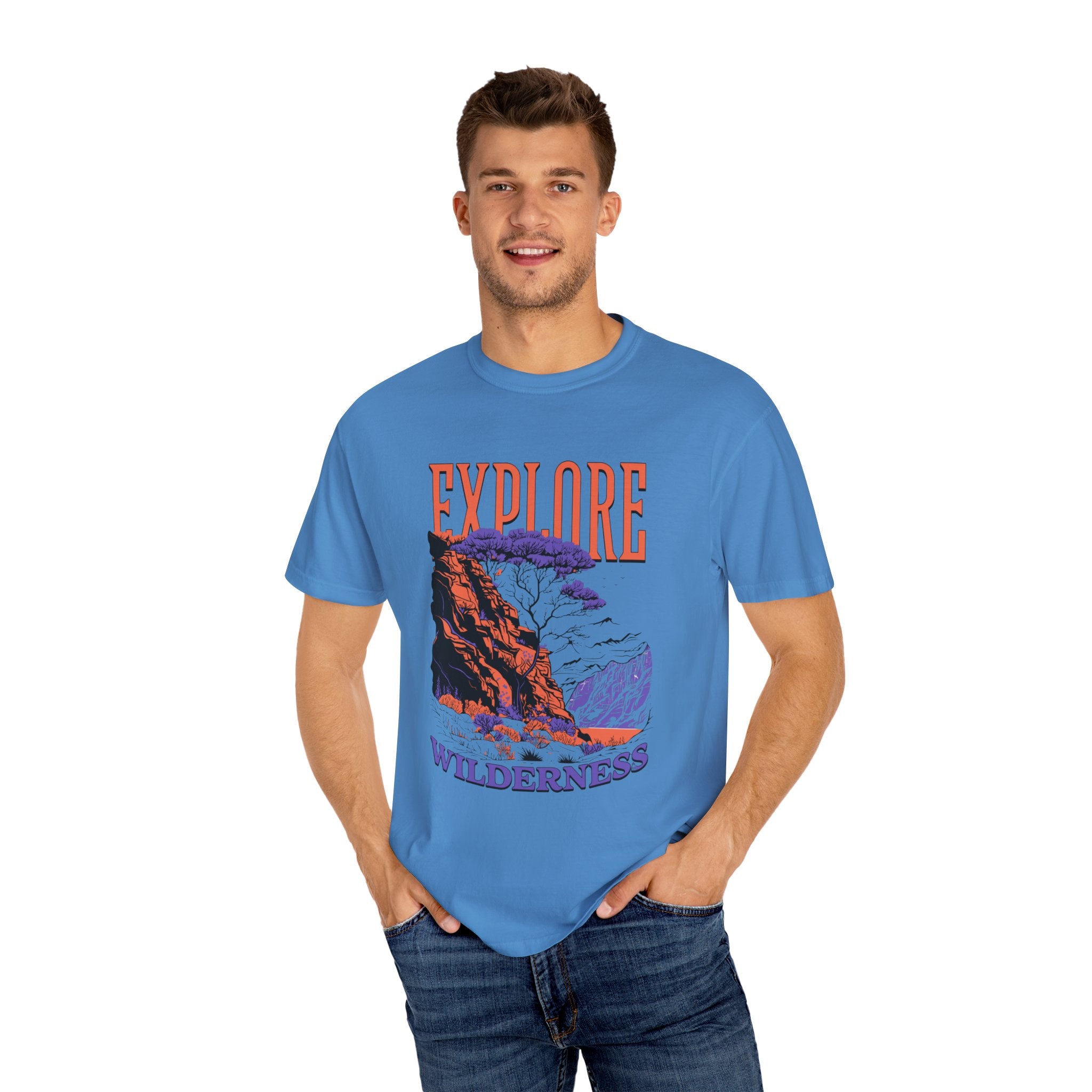 Explore Wilderness Unisex Garment-Dyed T-Shirt | Adventure Apparel