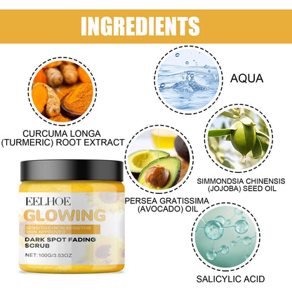 USA ONLY: Eelhoe Turmeric Exfoliating Facial Scrub For Deep Cleansing Of Delicate Pores And Beauty Cleansing Treatment