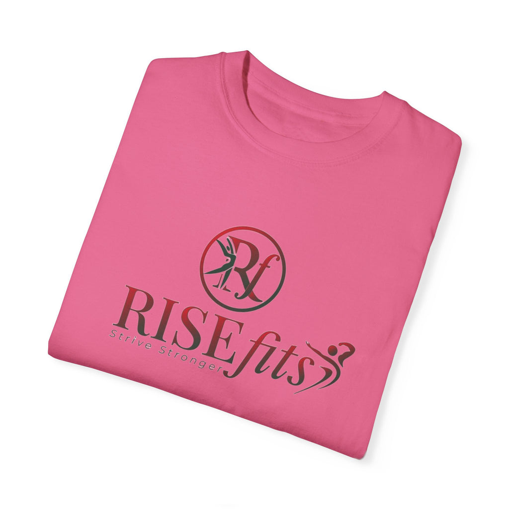 Unisex Garment-Dyed T-Shirt - RISEfits "Strive Stronger" Motivational Tee