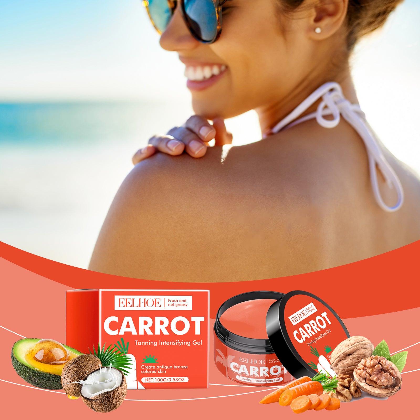 USA ONLY: Eelhoe Carrot Black Gel Equalizes Skin Tone And Creates A Healthy Cream For Wheat Skin