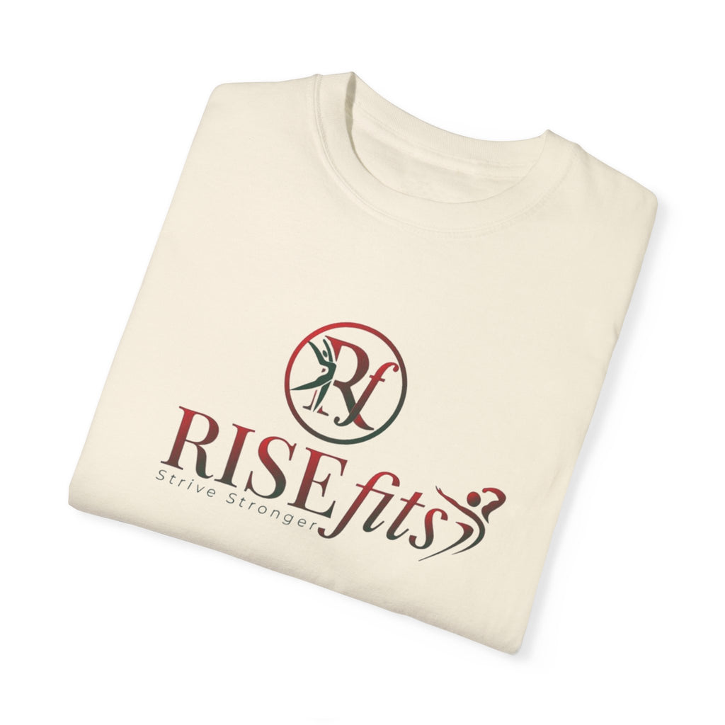 Unisex Garment-Dyed T-Shirt - RISEfits "Strive Stronger" Motivational Tee