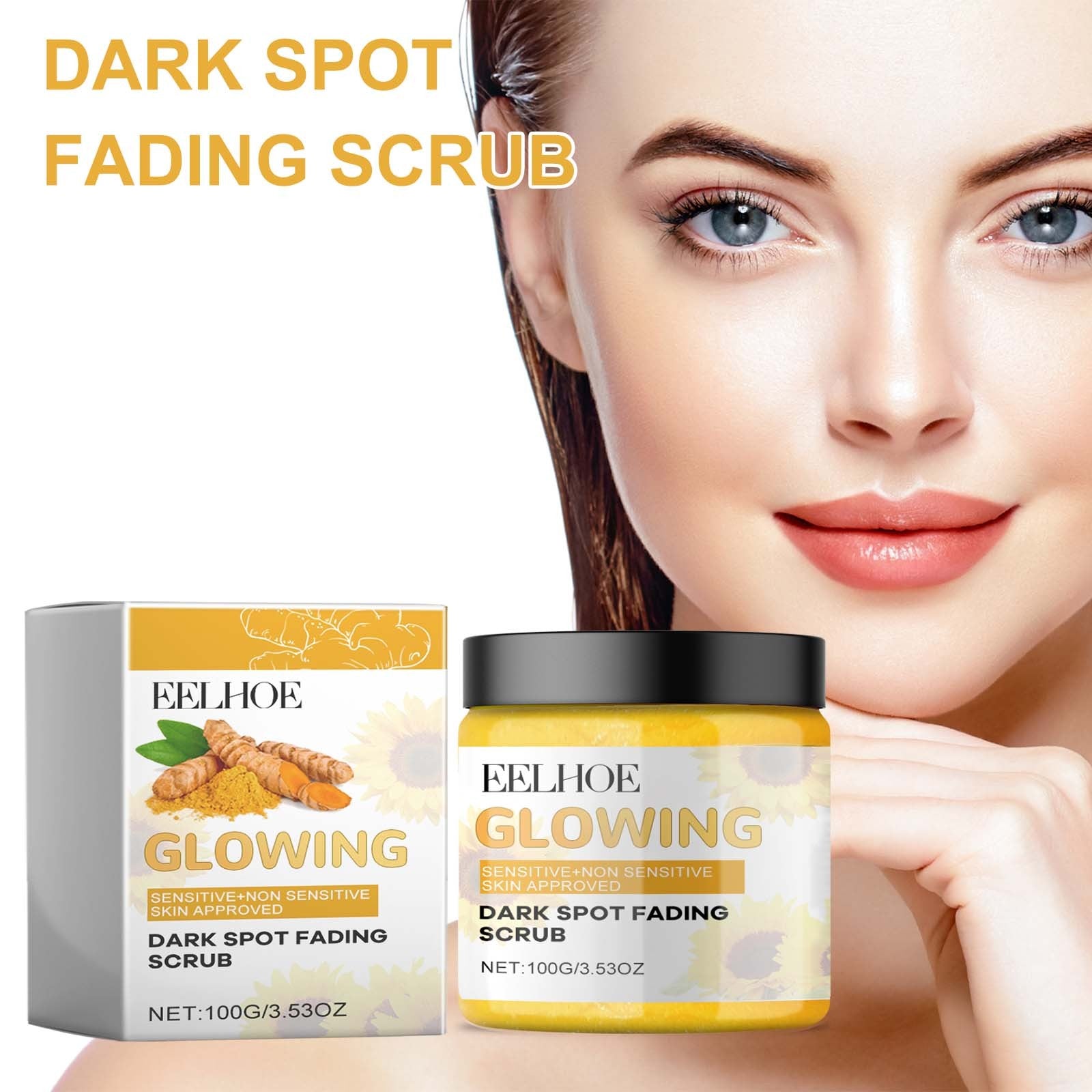 USA ONLY: Eelhoe Turmeric Exfoliating Facial Scrub For Deep Cleansing Of Delicate Pores And Beauty Cleansing Treatment