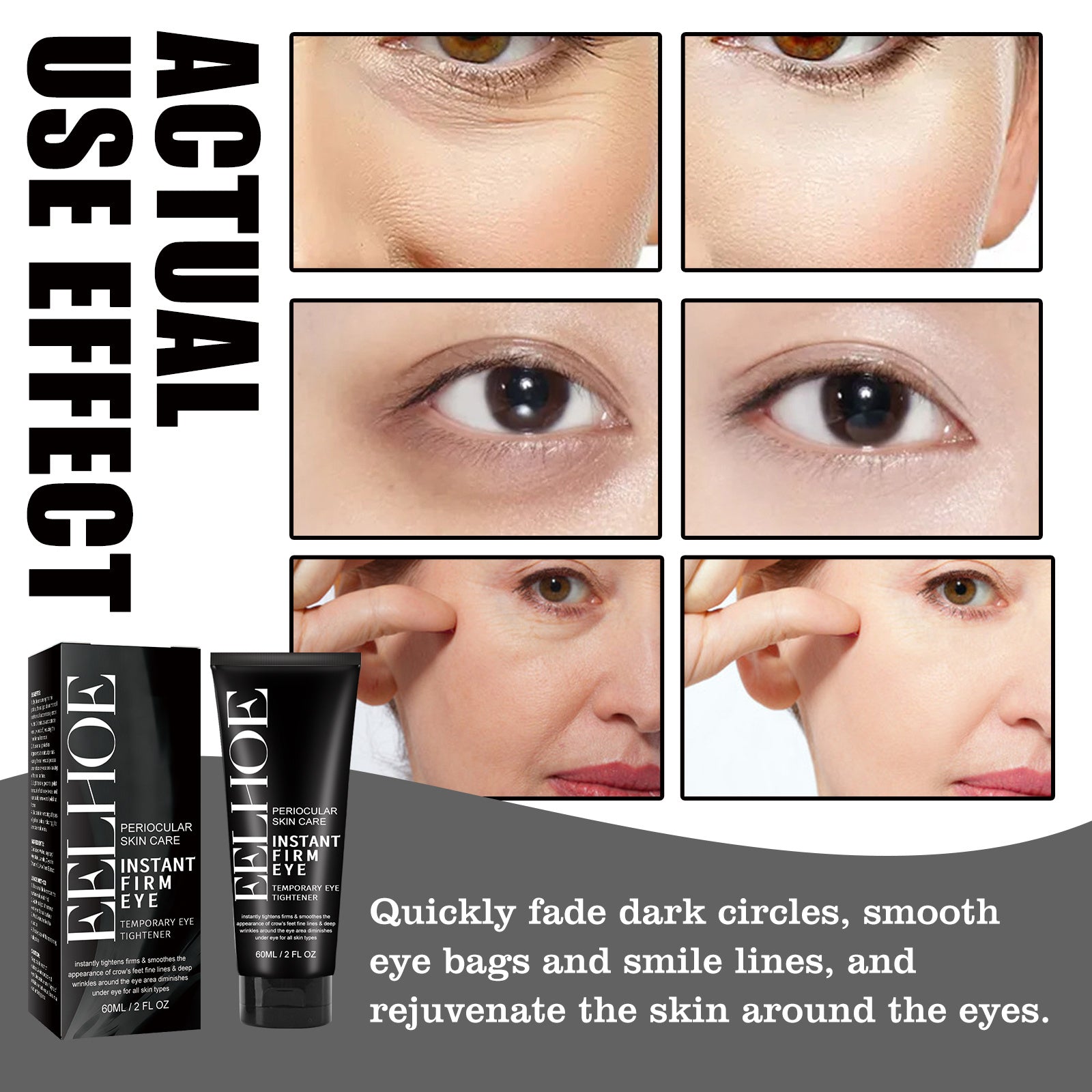 USA ONLY: EELHOE Eye Firming And Lifting Cream Reduces Fine Lines And Wrinkles, Firming And Moisturizing Skin, Hydrating And Anti-wrinkle Eye Cream