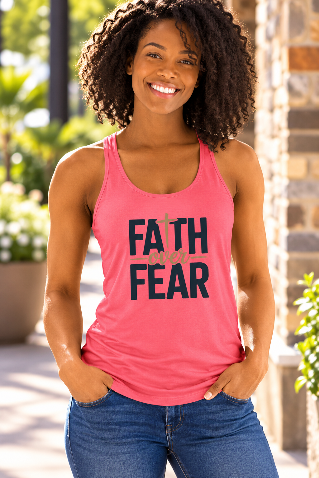 Women’s fitted racerback tank top