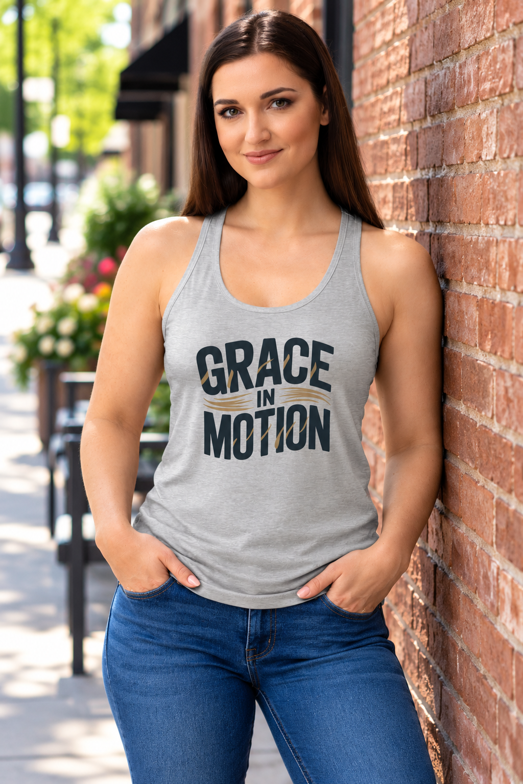 Women’s fitted racerback tank top