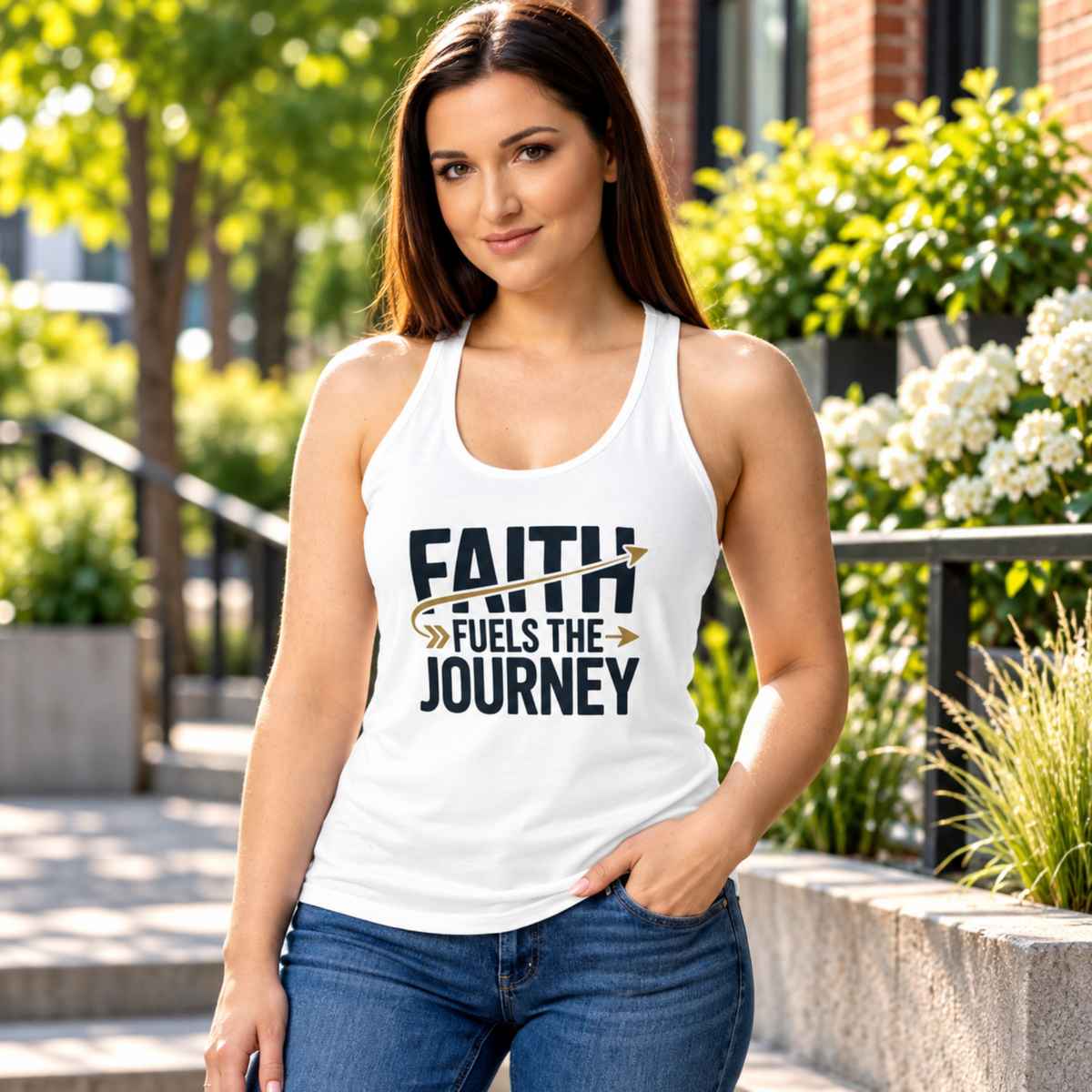 Women’s fitted racerback tank top