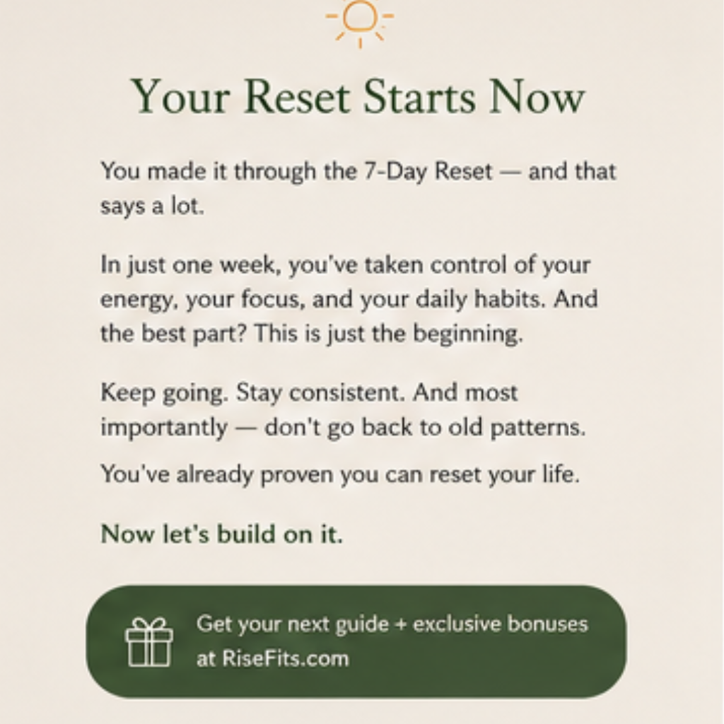 The 7-Day Reset: Beat Brain Fog, Boost Energy & Reclaim Your Focus