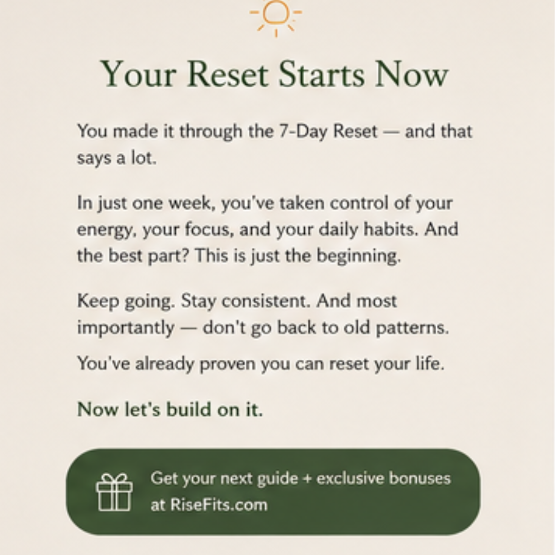 The 7-Day Reset: Beat Brain Fog, Boost Energy & Reclaim Your Focus
