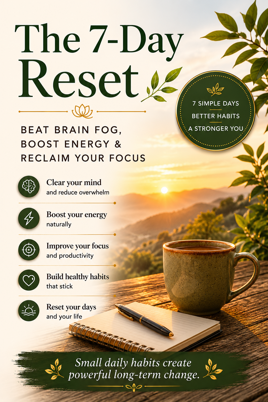 The 7-Day Reset: Beat Brain Fog, Boost Energy & Reclaim Your Focus