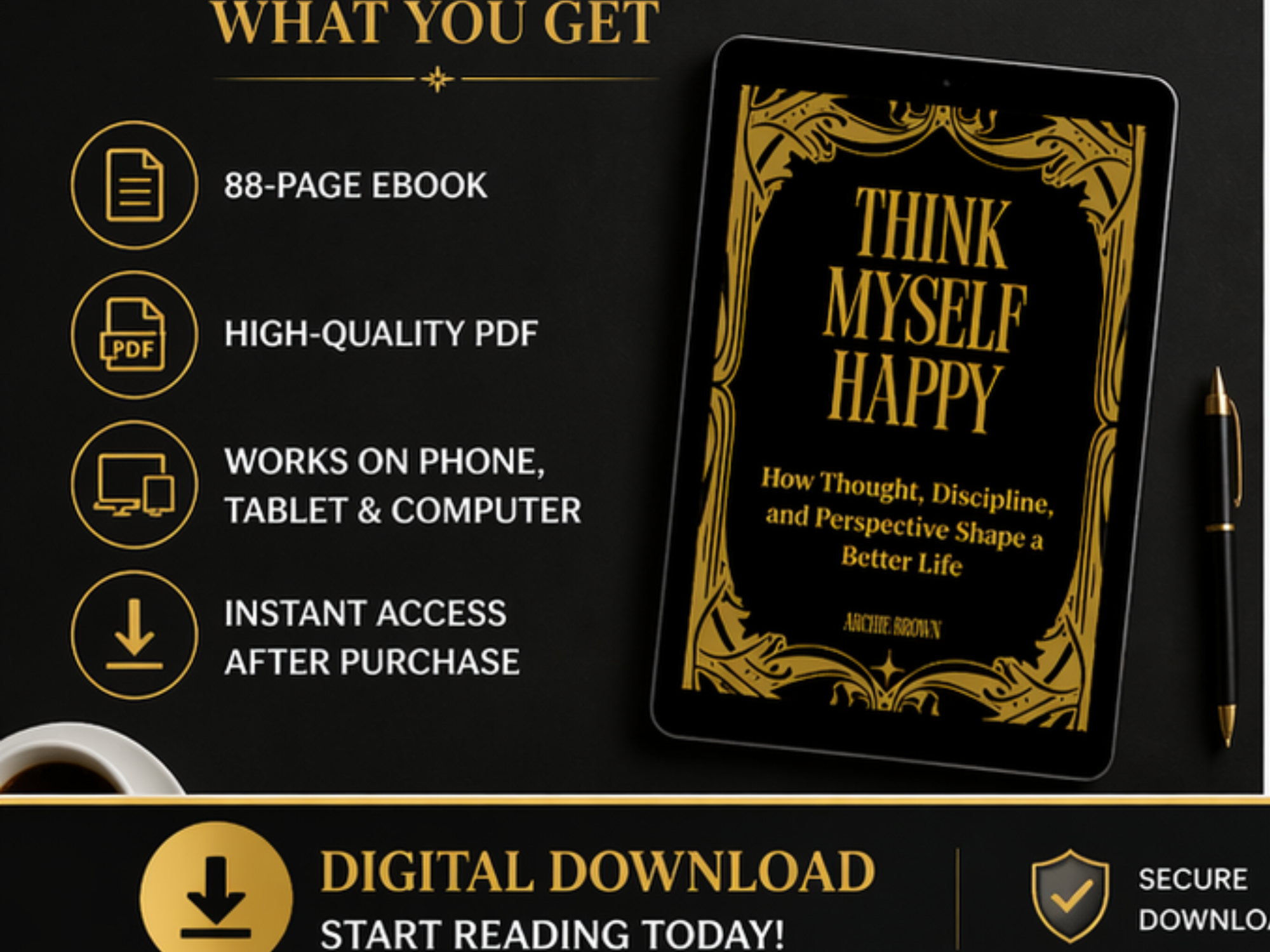 Think Myself Happy: Mastering Your Thoughts Through Faith, Discipline, and Perspective